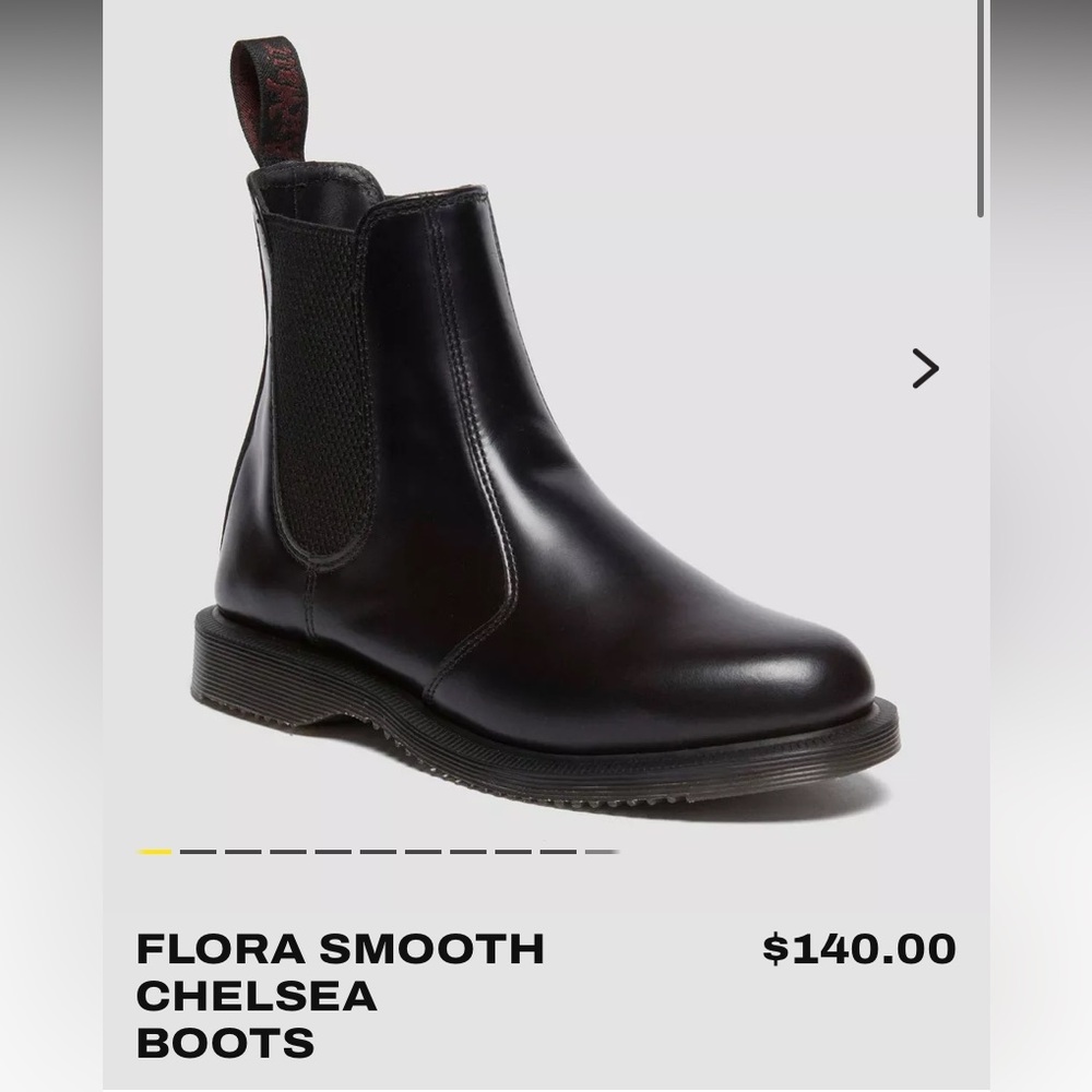 Dr Marten Flora Smooth Leather Chelsea Boot - Women 39 / US 8
